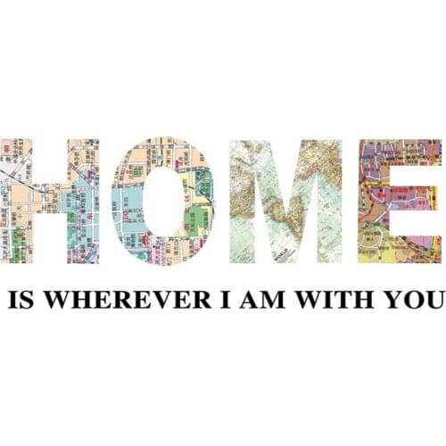 Patches HOME Map Apparel Accessories Diy Womens Clothing T-shirt Thermal Transfer Paper Iron Ons Sticker for Clothes Patch