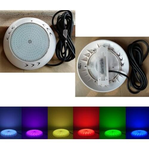 HT Underwater Led Swimming Pool Light SMD18W 12V RGB Plastic Resin Waterproof IP68 Color Changing Pond Lamps 4M cable Mounted