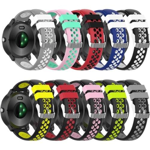 20mm Sport Silicone Watch strap Band For Garmin vivoactive 3 Forerunner 245 245M 645 Music vivomove Replacement Bands Wristband