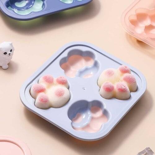 Cat Paw Shape Ice Cream Mould Silicone Ice Cream Mold Reusable Tray Mold DIY Mold Kitchen Dining Bar Accessories Supplies