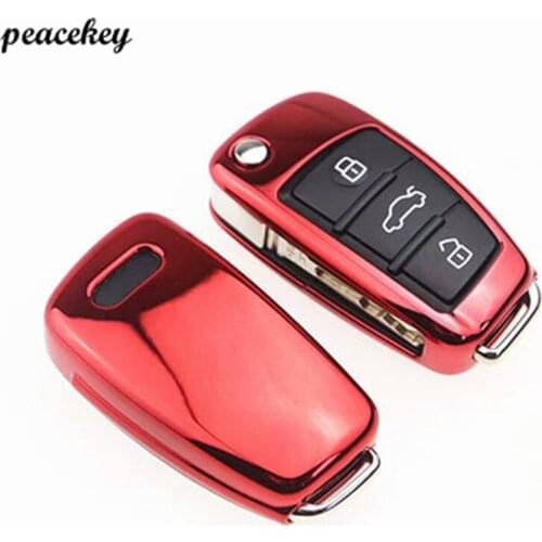 Car Styling Soft TPU Protection Key Folding Key Cover For Audi A3 8P 8V A4 B7 B8 A6 C6 A8 Tt Q7 Q3 Q5 S6 S3 S4 Key Case For Audi