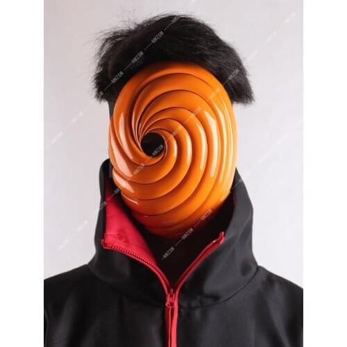 Uchiha Obito Tobi Akatsuki Extra wide straps for the Mask Cosplay Costume FRP Masks Halloween Cos Role Play Props