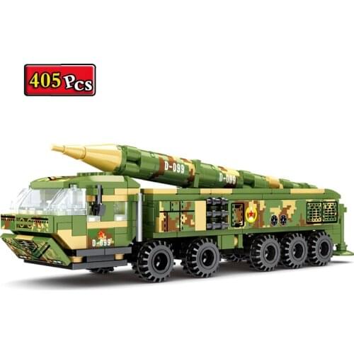 WW2 Military Series World War II Army DF-41 Long-Range Strategic Missile Vehicle MOC Building Blocks Bricks Toys Gifts