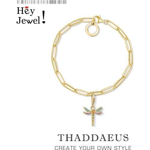 Dragonfly Charm Bracelets,2020 Summer Brand Gold Bohemia Gift for Women,Europe 925 Sterling Silver Creative Fashion Jewelry