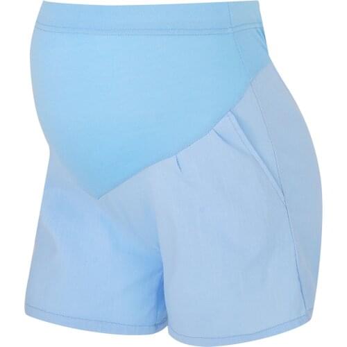 Maternity Clothes Casual High Waist Belly Support Pregnancy Shorts Summer Belly Patchwork Bottoms Pregnant Women Short Pants