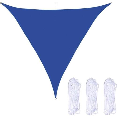 Sunshade Outdoor Triangle Triangular Shade Sail Sunshades Awnings Summer Anti-UV Black Sunscreen Courtyard UV Protection 3 Ropes