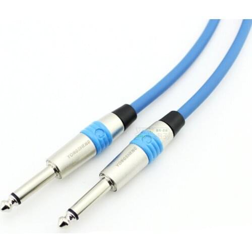 1Pcs Yongsheng YS224C blue red customized product audio cable mixer musical instrument 6.35 male to large two-core straight plug