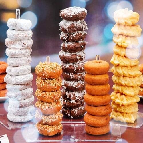 1Pcs Donut Stand Clear Donuts Stick Wedding Birthday Decoration Donut Holder Stand Birthday Party Decor Kids Donuts Supplies