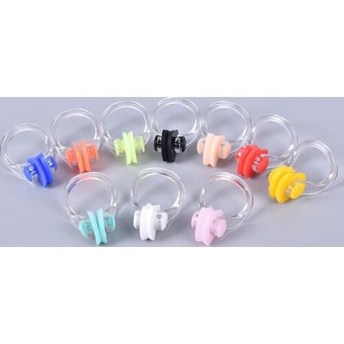 10pcs/lot Reusable Soft Silicone Swimming Nose Clip Comfortable Diving Surfing Swim Nose Clips Random Color