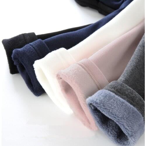 2021 New Girls' Pants, Childrens Winter Thickened Warm Trousers, Warm Elastic Waist Cotton Leggings, Girls' Pants, Feet Pants