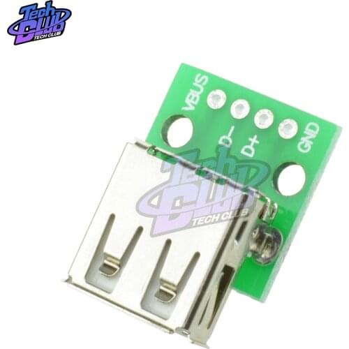 5PCS USB Male Connector /MINI MICRO USB to DIP Adapter Board 2.54MM Female Connector B Type-C USB Female PCB Converter
