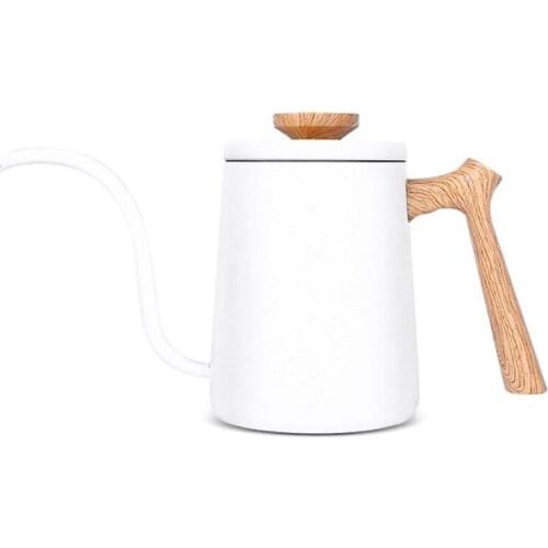 600Ml Drip Coffee Pot Drip Kettle Stainless Steel Handle Long Gooseneck Spout Drip Kettle Coffee Tea Pot