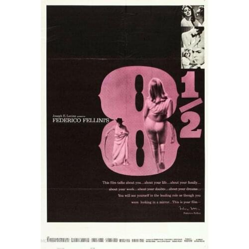 8 1/2 VINTAGE MOVIE Art Film Print Silk Poster Home Wall Decor 24x36inch