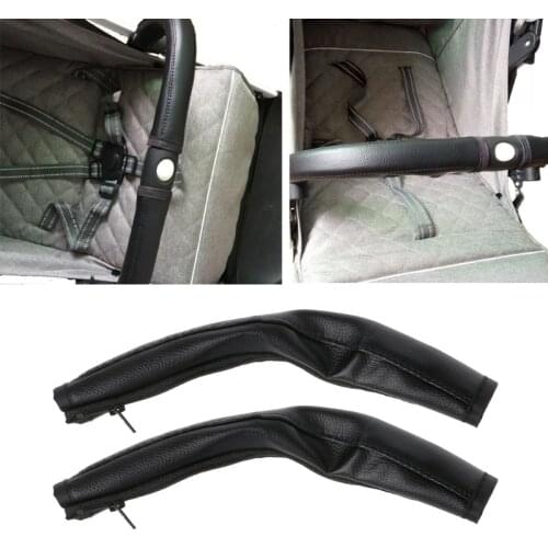 New Baby Stroller Accessories Stroller Armchair Armchair yoyaplus Pu Protective Case Cover For Arm Copper Handle Wheelchair