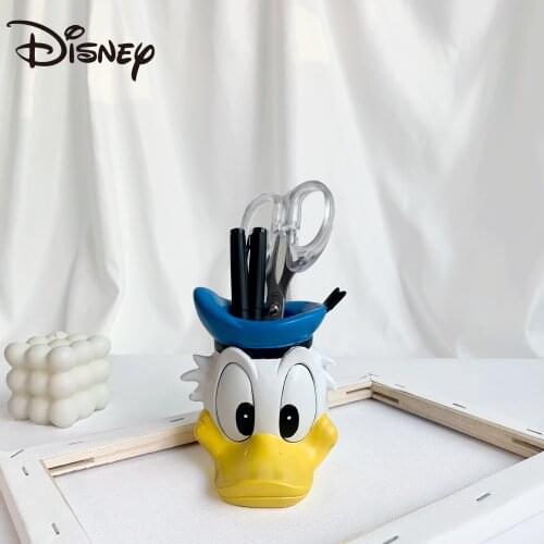 Disney Donald Duck storage jar office decoration resin pen jar home kitchen chopsticks jar gift jar organizer box