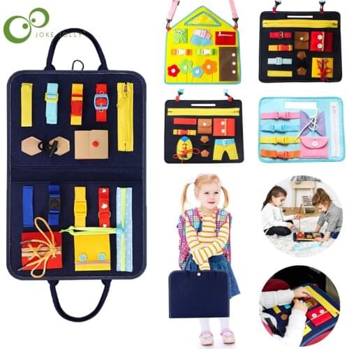 Baby Toddler Busy Board Montessori Sensory Activity Board for Toddlers Learn to Dress Toy Montessori Toys Learning Toy gifts YJN