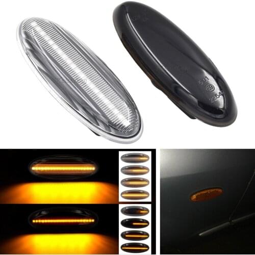2Pcs Dynamic Blinker Turn Signal Lamp LED Side Marker Light B33P51120A For MAZDA 323 Familia Protege Tribute MX-6