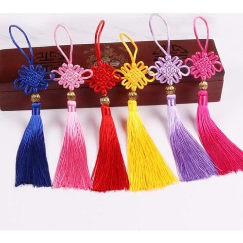 DIY Chinese Knots Tassel Pendant Pendant Jewelry Garment Decorative Accessories Car Key Bag Pendant DIY Craft Tassel Fringe 2PC