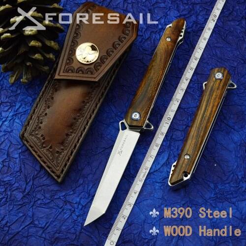 FORESAIL-Austria M390 Steel folding knife Pocket Knife Outdoor High Hardness Sharp Tactical Knives wood Handle Knives EDC Tools