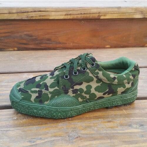 SURPLUS CHINESE ARMY PLA TYPE 65 LIBERATION SHOES TRAINING CAMOUFLAGE BOOTS