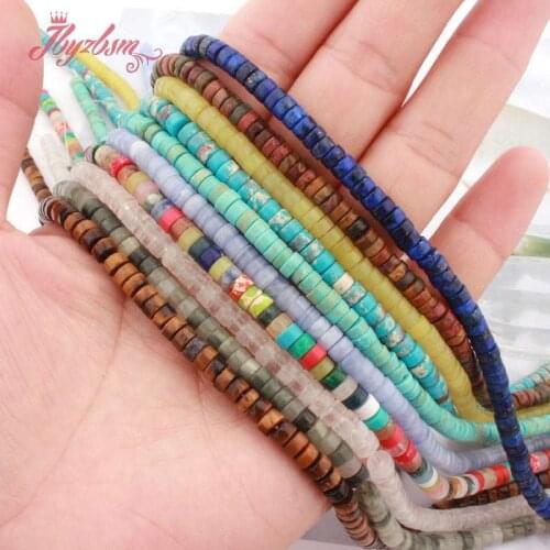 2x4mm Heishi Stone Beads Seed Spacer Beads Stone Loose Beads for DIY Accessories Women Men Necklace Bracelets Jewelry Making 15"