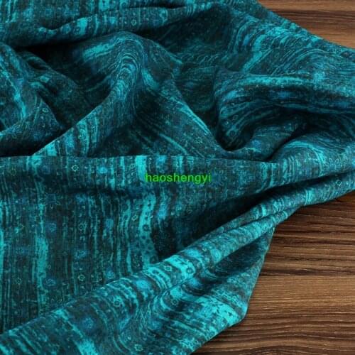 Summer thin ramie digital printed cloth high-end pattern cotton linen garment fabric