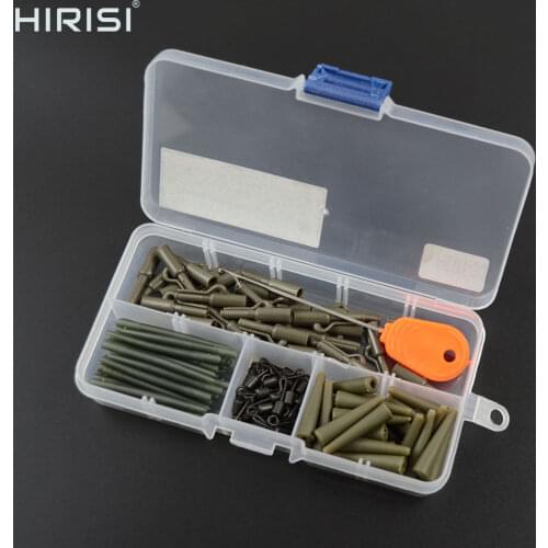 Mixed carp safety lead clip set carp terminal fishing tackle carp fishing rolling swivel 120PCS/30sets with 1pcs bait needle