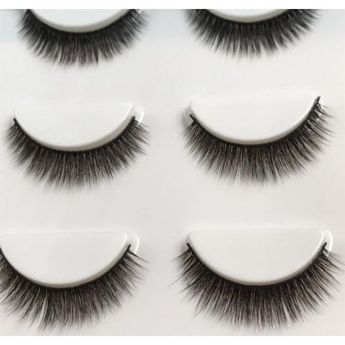 6pair/2boxs Natural Crisscross False Eyelashes Soft Cotton Thread Messy 3D Stereo Short False Eyelashes Dating Fake Eyelashes