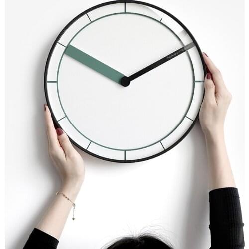 Nordic Modern Minimalist Art Wall Clock Luxury Living Room Kitchen Mute Wall Watch White Metal Duvar Saati Home Decor AA50ZB