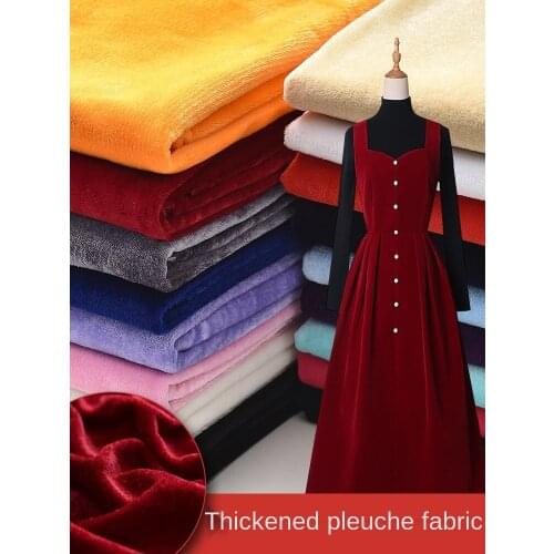 Pure Color Gold Velvet Floor Cloth Booth Conference Table Cloth Thickened Curtain Display Cloth Fabric by Meter Home Textile