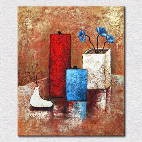 Wholesale and retail quality canvas prints abstract art painting flowers as fine still life for room decor free shipping