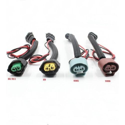 Original HID Bi-xenon Adapters hb3 hb4 H8 H9 male to female HID Bi-xenon headlight retrofit connector cable H8 9005 9006 socket