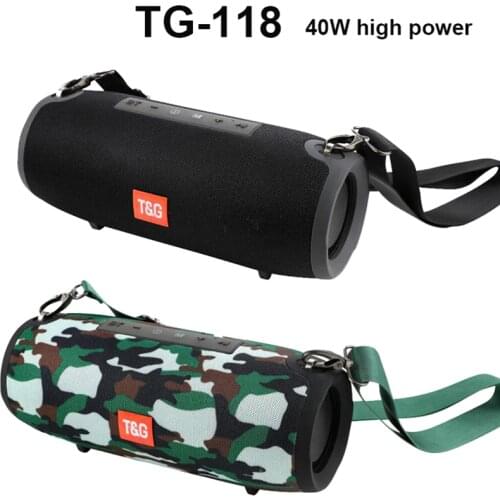 Really 40W Bluetooth Speaker Portable Column Music Player Sound System Boom Box with FM Radio Aux TF USB Subwoofer Dolube TG 125