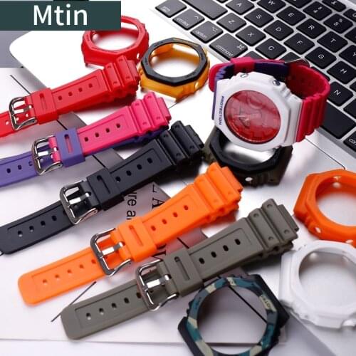Resin strap case pin buckle watch accessories For Casio G-SHOCK GA2100 2110 outdoor sports wristband men Watch band ladies tools