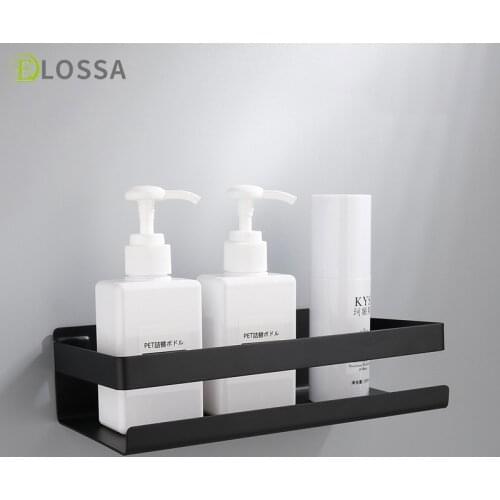 ELOSSA Stainless Steel Bathroom Shelf Storage Bag Shower Storage Rack Wall-Mounted Toilet Shampoo Rack Household Accessories
