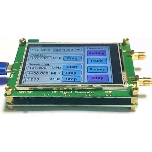 Full touch screen RF signal source 35-4400M ADF4350 ADF4351 point frequency sweep PC controllable