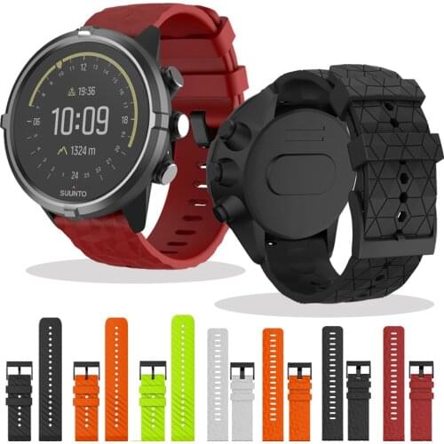 24mm Silicone Rubber Watch Strap For Suunto 9/Baro Watch Band Suunto 7 Watchband Spartan Watch Band HR Bracelet D5 Watch Correa