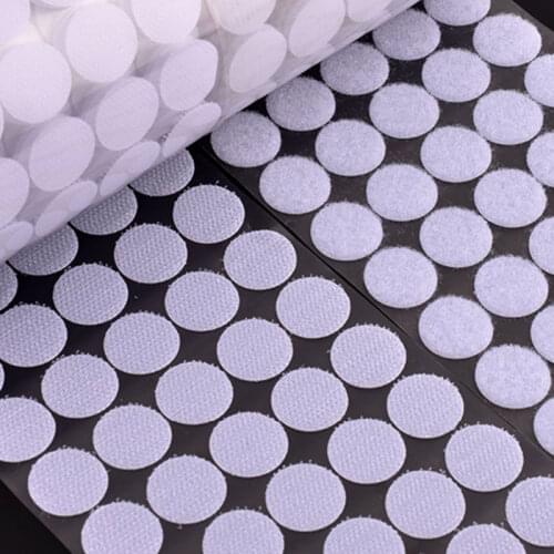 Velcros Self Adhesive Fastener Tape Dots 10/15/20/25/30mm Strong Glue Velcros Sticker Disc White Black Round Coin Hook Loop Tape
