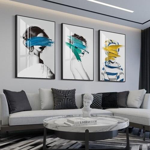 Sexy Girls Paint Face Canvas Art Posters And Prints Cover Face Art Canvas Paintings On the Wall Art Pictures Home Wall Decor