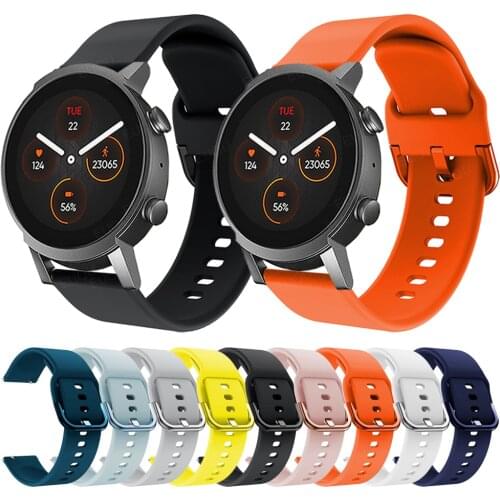 For TicWatch E3 Strap Wriststrap For TicWatch GTH Watch Band 20mm Silicone Wristband Bracelet watchband Replace Accessories