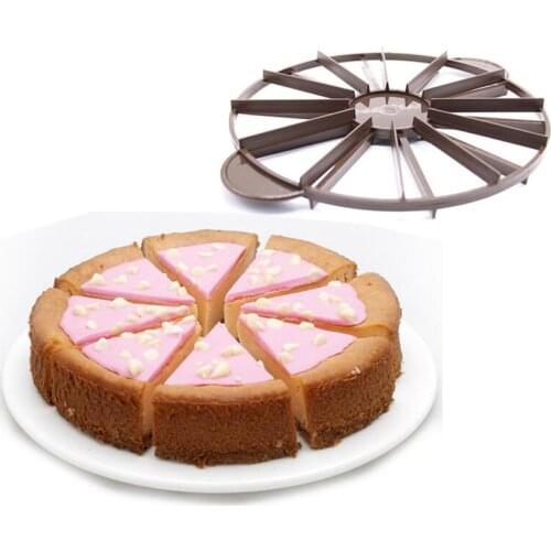Cake Slicer New Hot Pie Cake 10/12 Piece Slicer Equal Cake Portion Marker Divider Cutter Birthday Party Accessories Random Color