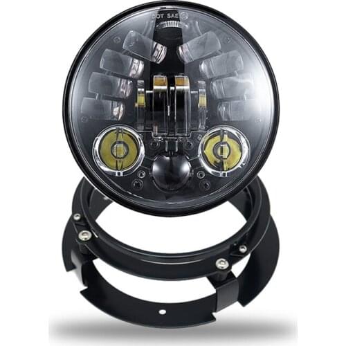 For Honda VTX 1300 VTX 1800 Motorcycle Projector LED 5.75 Inch Headlight with Mounting Bracket Ring VTX 2002-2008