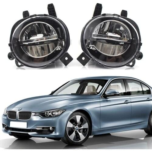 1 Pair Front Bumper Fog Lamp LED Light Car Front Fog Light Lamp LED with LED Bulds for BMW 3 Series F30 F35 2016-2018