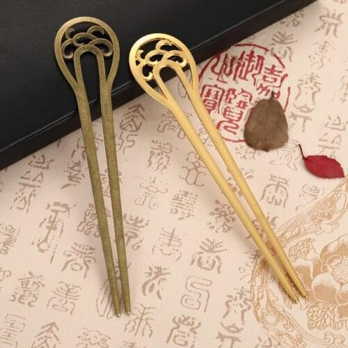 1Pc New Bronze Vintage Hair Sticks 17 Styles Headbands For Women Elegance Lady Hairpins Fashion Alloy Hair Clip Hair Accessories