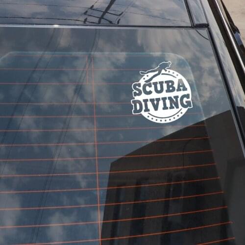 14*14CM Unique SCUBA DIVING Scuba Diving Movement Car Sticker Vinyl Accessories Motorcycle Decals Decor C12-0717
