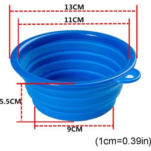 2pcs Silicone Pet Collapsible Folding Bowl with Lid Portable Dog Cat Water Bowls for Walks Camping Travel