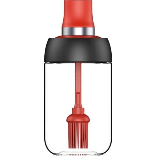 250ML Pepper Cruet Oil Bottle Spoon Cover Glass Kitchen Moistureproof Honey 37MF