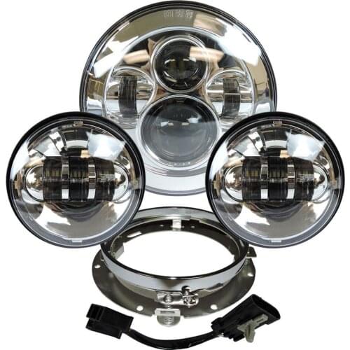 7 Inch motor For motorcyc LED Headlight 4.5 Inch Fog Lamps For Motorcycle Electra Glide Softail Touring