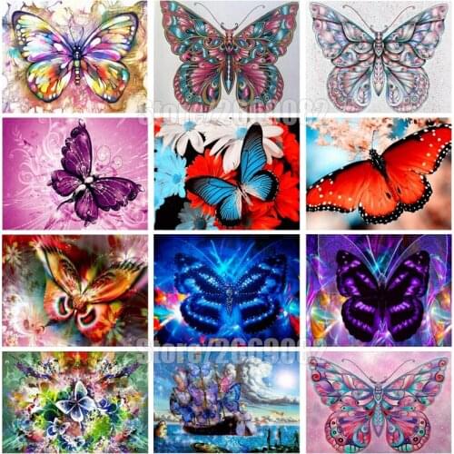 Diamond Painting Butterfly Diy Diamond Embroidery Mosaic Picture Rhinestone Handmade Kits Animal Pattern Home Decor TT1102
