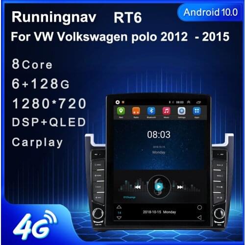 9.7" Android 10.1 For VW Volkswagen polo 2012 - 2015 Tesla Type Car Radio Multimedia Video Player Navigation GPS RDS